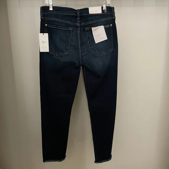 7 For All Mankind b(air) Authentic Roxanne Ankle Skinny jeans with fringed hem - Picture 2 of 4